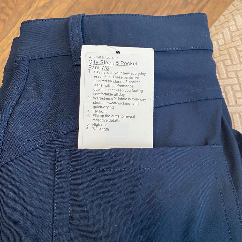 lululemon athletica Straight-Leg 5-Pocket Pants in Navy